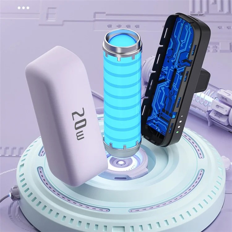 Carregador Portátil de Energia T160 iP PD 20W Mini Pocket Fast Carregador 5000mAh Bateria de Emergência para Celular - Branco