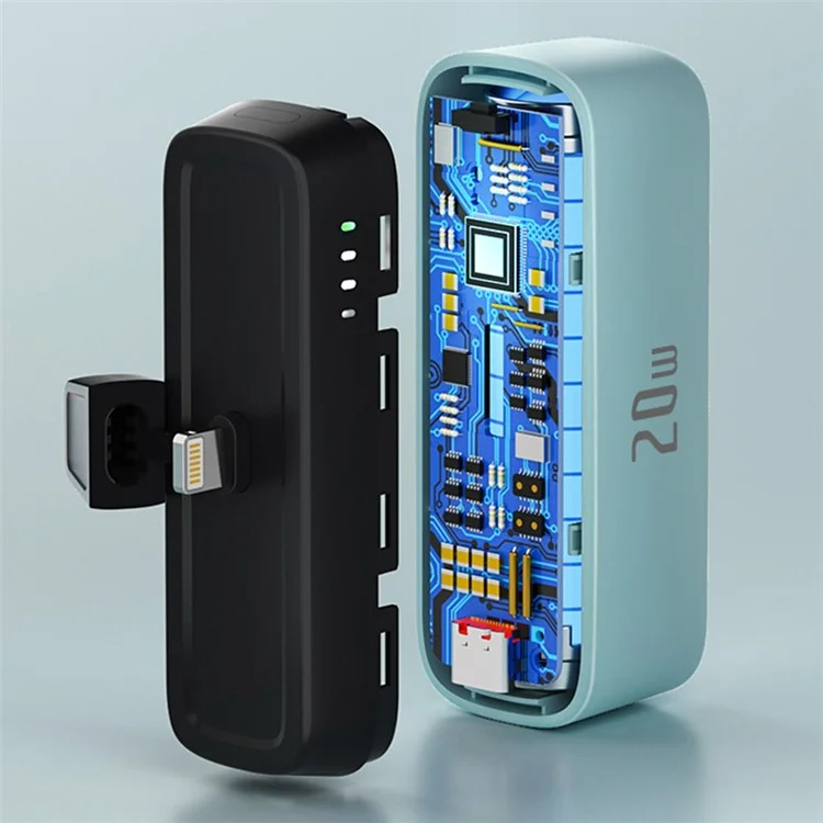Carregador Portátil de Energia T160 iP PD 20W Mini Pocket Fast Carregador 5000mAh Bateria de Emergência para Celular - Branco