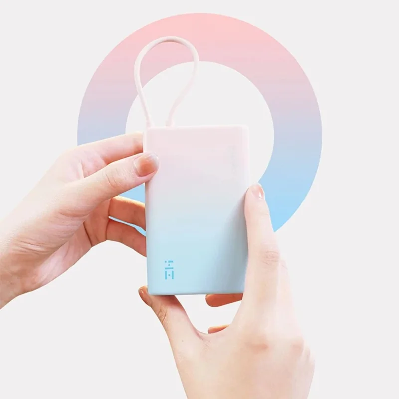 ZMI P17 22.5W 10000mAh Power Bank Built-in Type-C Cable Phone Charger External Battery - Grey