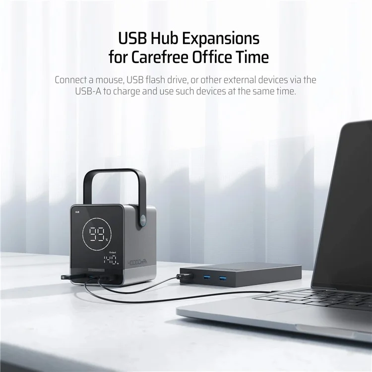 Banco de energía CUKTECH P01 de 40000 mAh con 2 USB + 2 Type-C, 300 W MAX P + Series Cargador de teléfono portátil Batería externa (Nº 30)