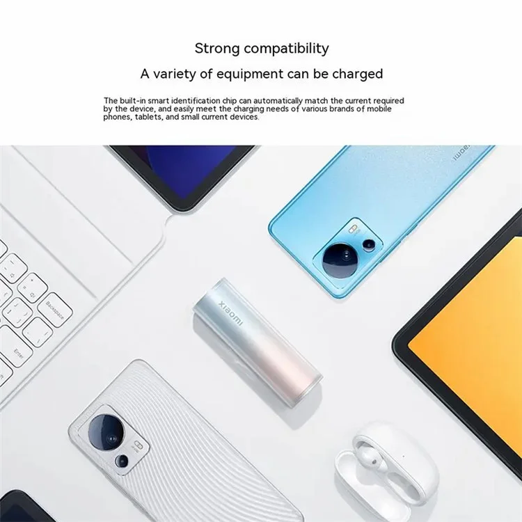 XIAOMI P07ZM Lipstick Shape Portable 5000mAh Power Bank Phone External Battery Charger