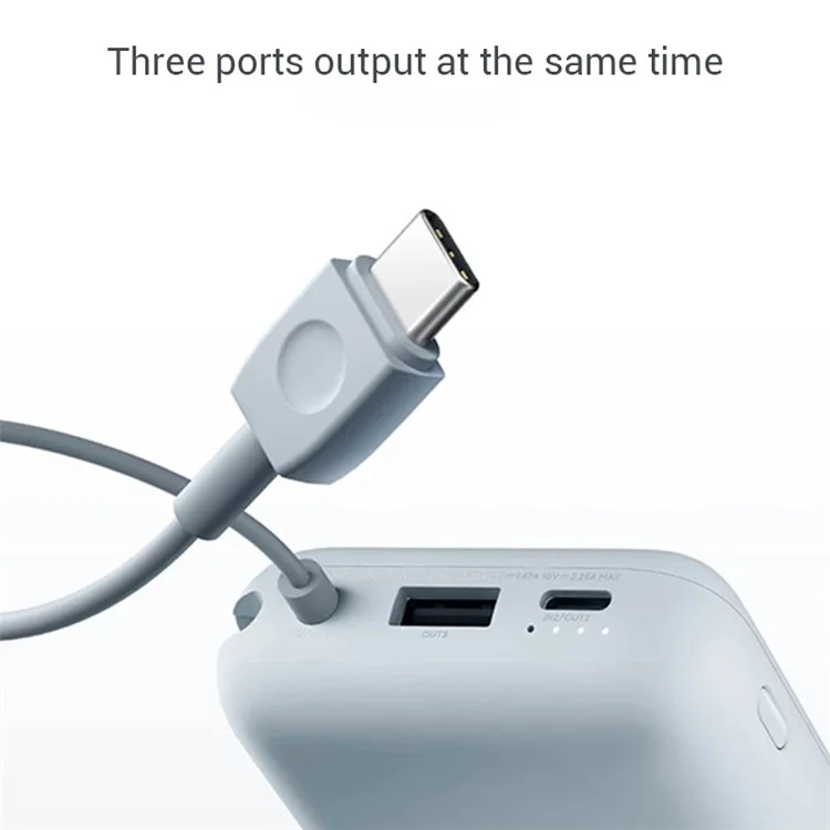 XIAOMI P15ZM Versão de bolso 10000mAh 22,5W Power Bank Bateria externa para celular com cabo Type-C - Light Coffee