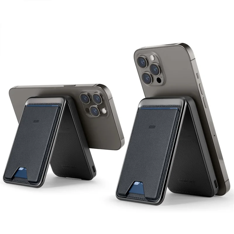 ESR HaloLock 5000mAh Magnetic Wireless Power Bank 3-in-1 Phone Stand Card Case Battery Pack - Black