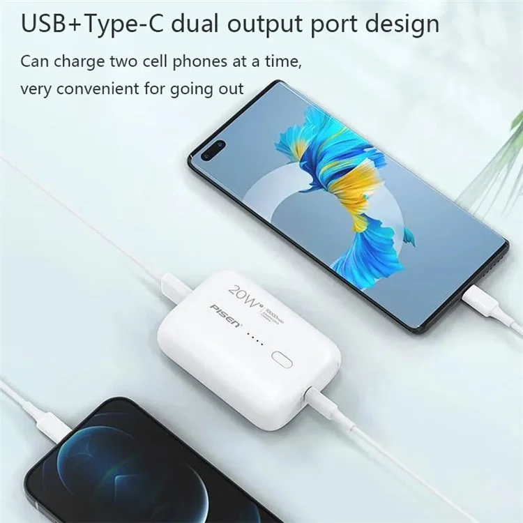 MiniPhone PISEN TS-D287 - 10000mAh Power Bank Mini Phone External Battery Charger