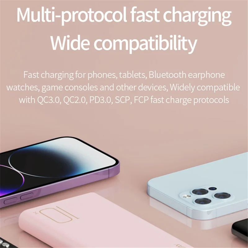 JOWAY JP310 10000mAh Phone Power Bank PD 20W Fast Charging Battery Charger - White
