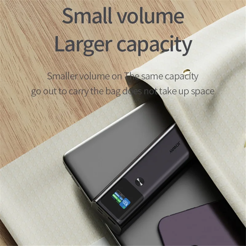 JOWAY JP316 27000mAh PD 140W Fast Charging Power Bank Digital Display Phone External Battery - Titanium Grey