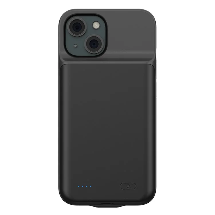 Para Iphone 15 6800mAh Case de Bateria Recarregável Tampa de Backup de Carregamento - Preto