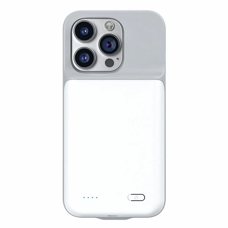 T43 For iPhone 13 Pro Max Battery Charging Case 6800mAh External Backup Battery Power Bank - White