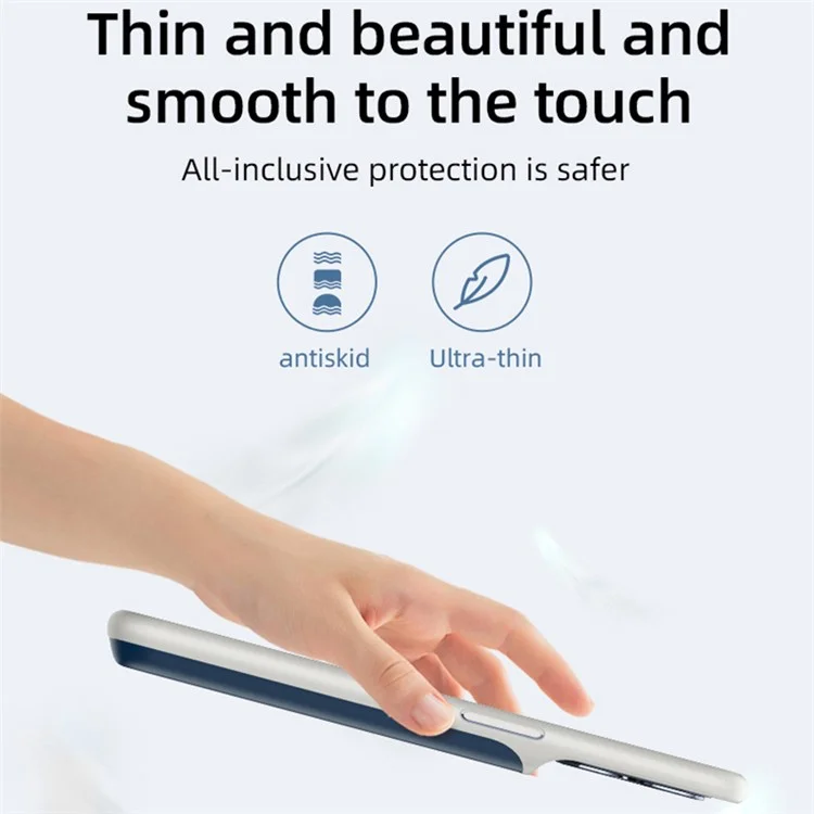 T43 Battery Cover for iPhone 13 Pro 6800mAh Power Bank Backup Charger Charging Case - Blue