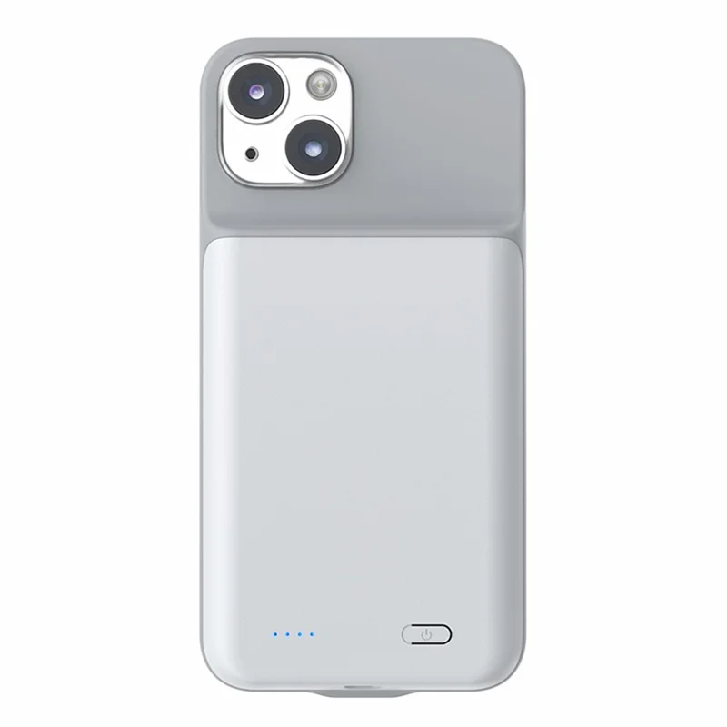 T43 For iPhone 14 Battery Charging Case 6800mAh Rechargeable Power Bank Charger Cover - White