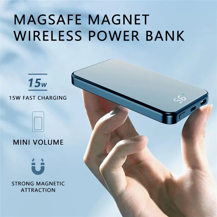 C11 Compatibile con Caricabatterie Portatile Magsafe 20W Powerbank Wireless Magnetico 10000Mah - Nero