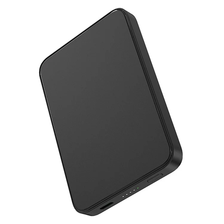 E61A For iPhone 15  /  14  /  13  /  12 Series Magnetic Wireless Phone Charger 5000mAh Ultra Thin Power Bank - Black