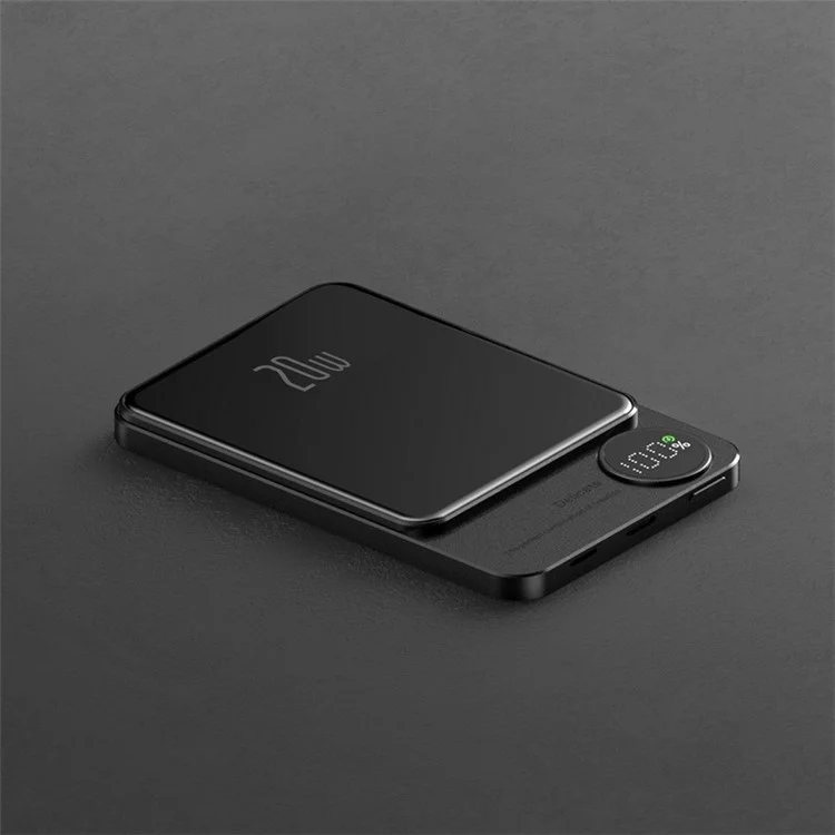 CYKE Q9 Ultra-Thin 15W Magnetic Wireless Charger 10000mAh Power Bank Battery Pack - Grey