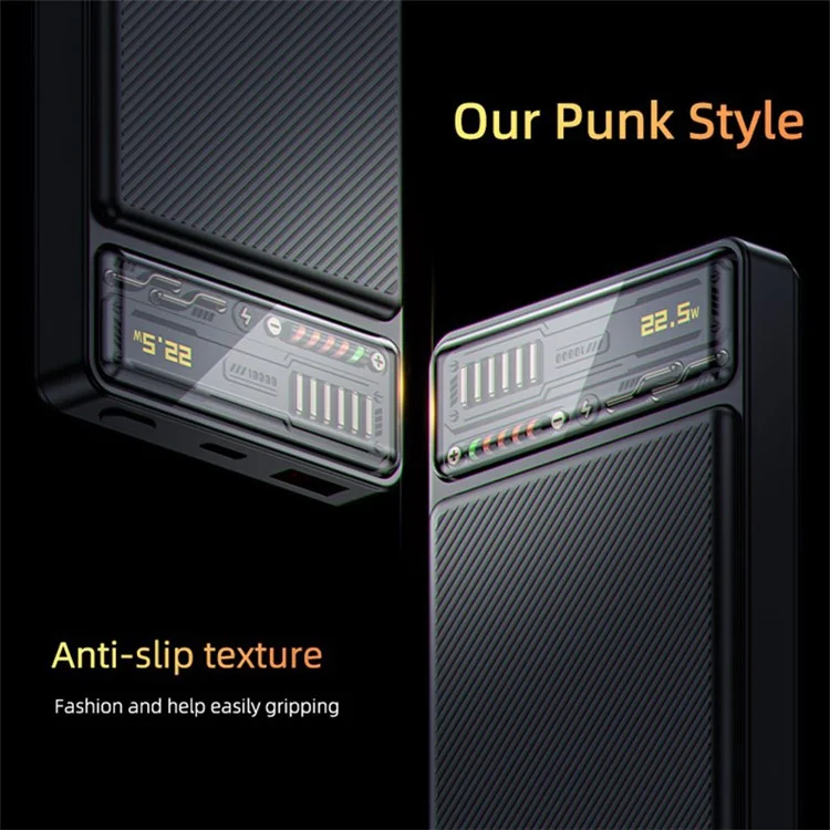 YESIDO YP55 PD 20W + 22.5W Fast Charging 10000mAh Power Bank Built-in with Type-C+iP Cable