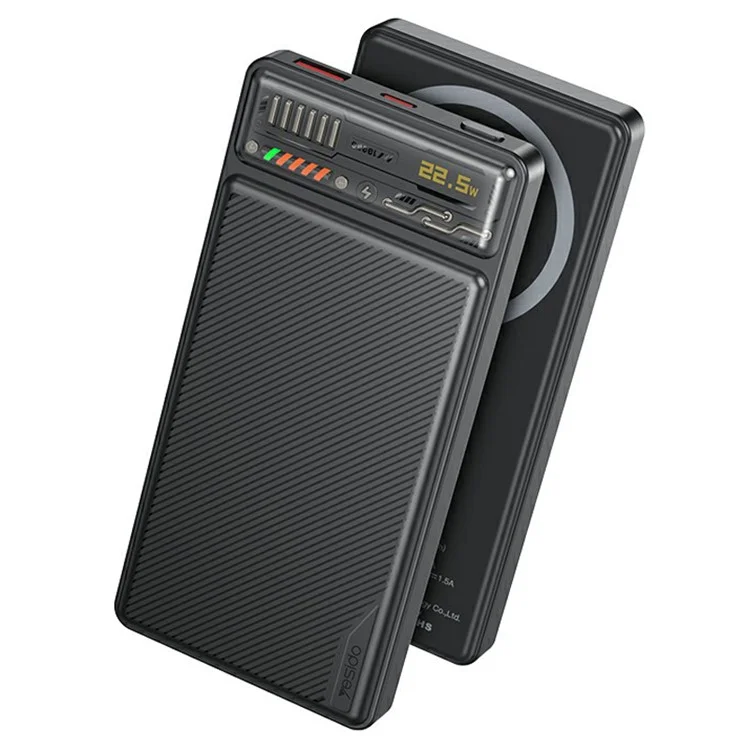 YESIDO YP57 Type-C+USB Dual Output 10000mAh Tragbare magnetische Power Bank