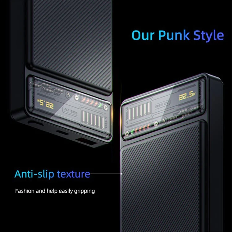 YESIDO YP57 Type-C+USB Dual Output 10000mAh Tragbare magnetische Power Bank