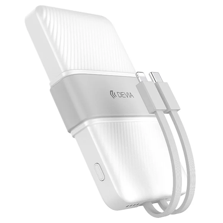 DEVIA Smart Series EP186 22.5W Power Bank Built-In Two Cables 10000mAh Portable Phone Charger