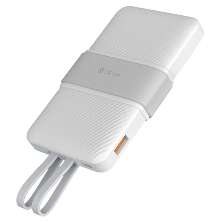 DEVIA Smart Series EP186 22.5W Power Bank Built-In Two Cables 10000mAh Portable Phone Charger
