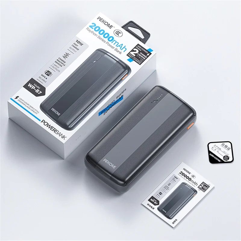WEKOME WP-87 Раитон Серия Power Bank 20000mAh Портативное зарядное устройство для телефона - Белый