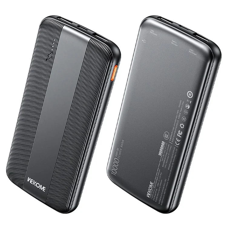 WEKOME WP-86 Raython Series Portable Charger Power Bank 10000mAh External Battery Pack - Black