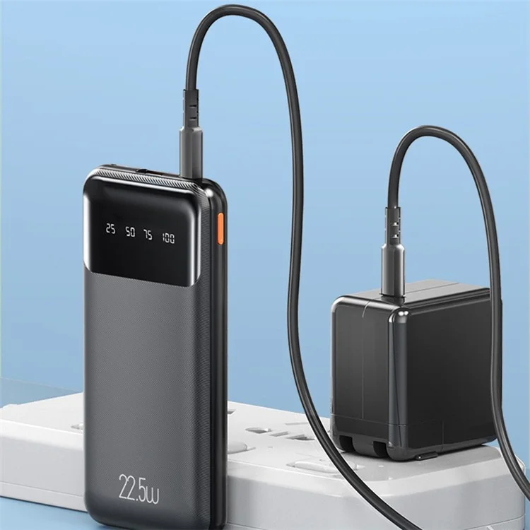 WEKOME WP-63 Batteria esterna da 10000mAh con ricarica rapida a 22,5W e 4 porte di uscita - Nero 