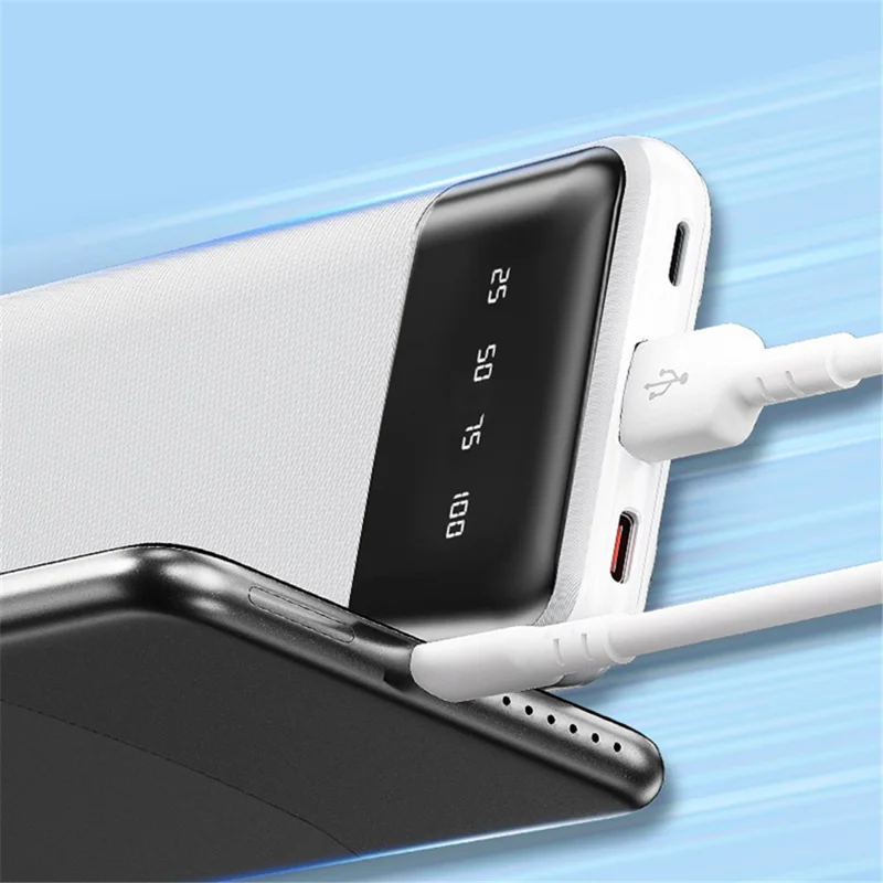 WEKOME WP-63 10000mAh 22.5W Fast Charging Power Bank 4 Outputs Phone External Battery - White