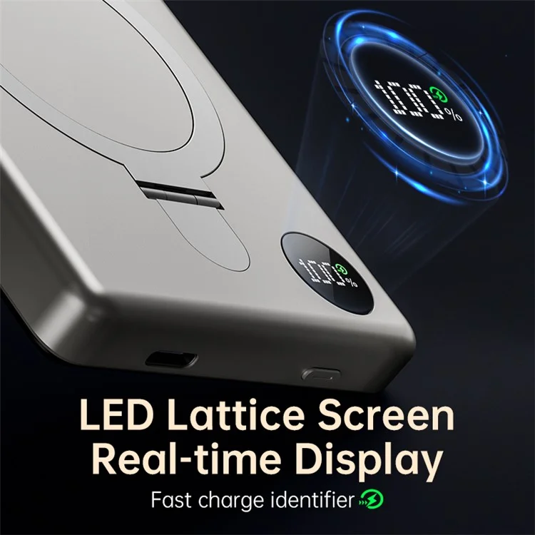 KUULAA KL-YD60 Kickstand 10000mAh Power Bank Phone Back Magnetic Absorption Charger - Dark Grey