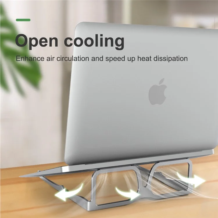 PTAZ10 Soporte para portátil con forma de gafas plegable para escritorio de MacBook Air Pro HP Lenovo