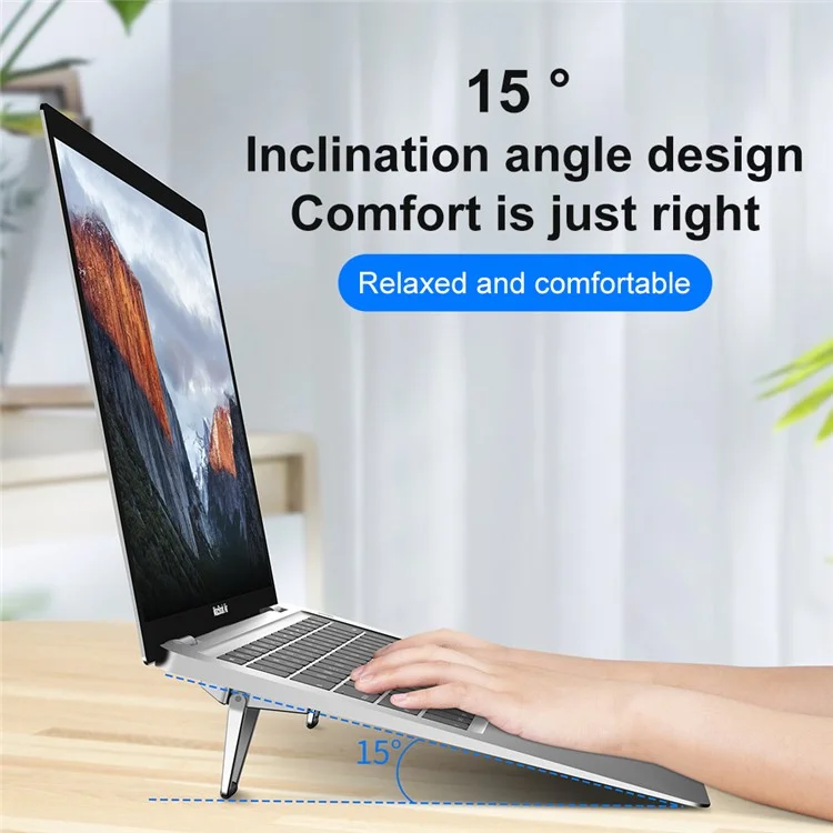 PTAZ40 Soporte Portátil Plegable con Forma de Escudo para MacBook Air Pro HP Lenovo