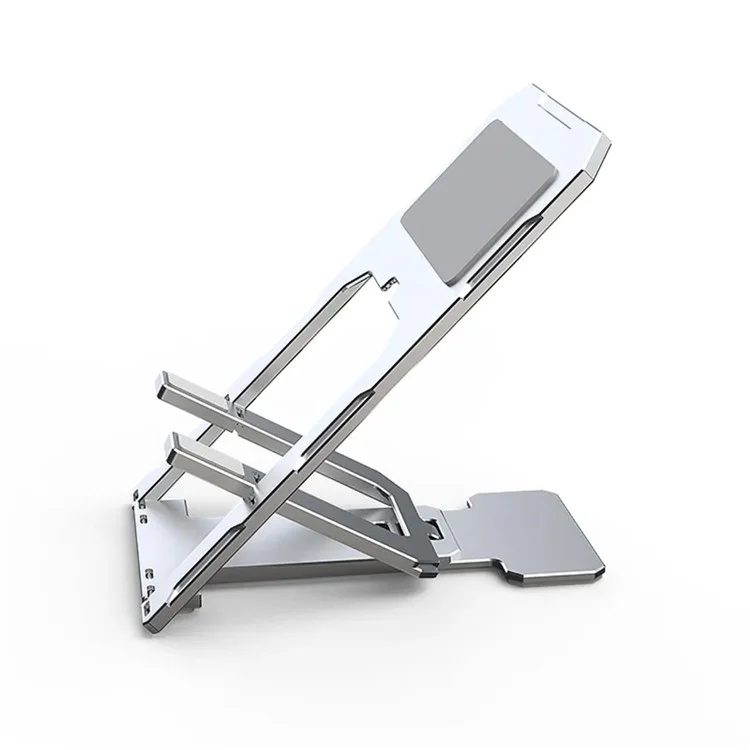 Support Portable Ultra-mince en Aluminium Support de Téléphone Mobile Support de Bureau de Bureau Réglable - Argent