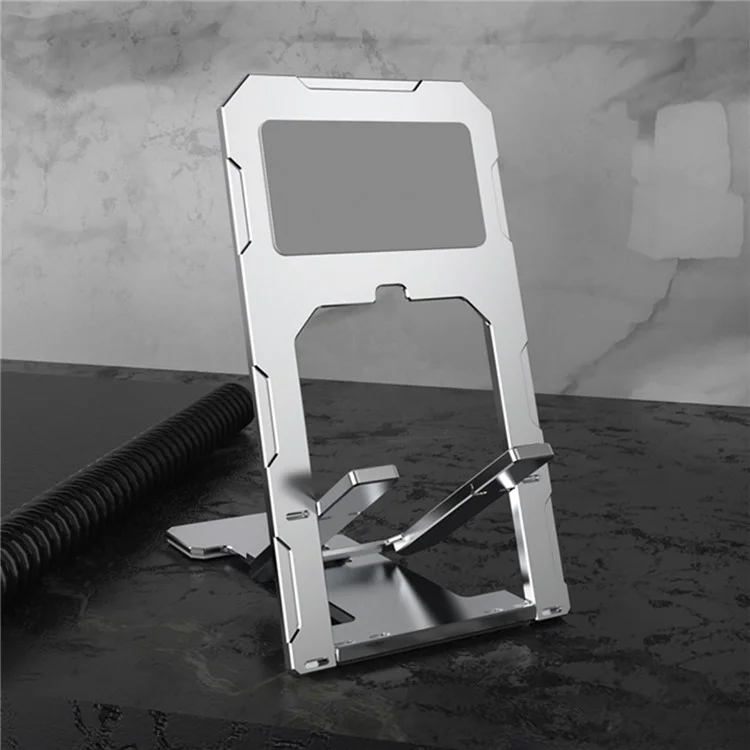 Support Portable Ultra-mince en Aluminium Support de Téléphone Mobile Support de Bureau de Bureau Réglable - Argent