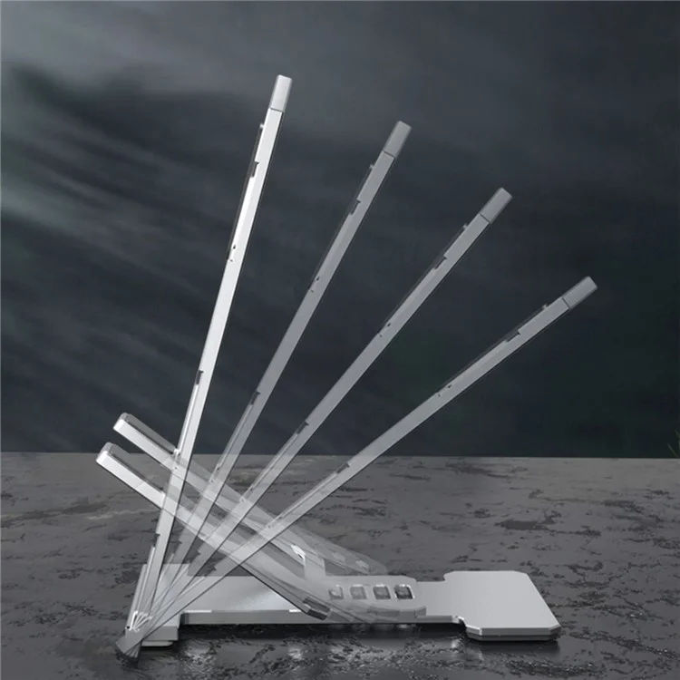 Support Portable Ultra-mince en Aluminium Support de Téléphone Mobile Support de Bureau de Bureau Réglable - Argent