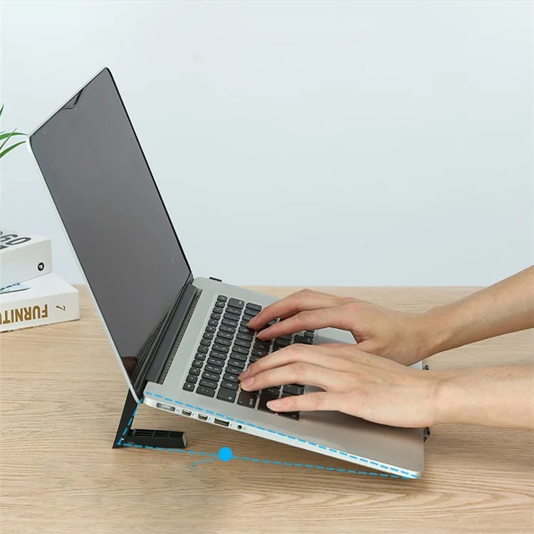 Y01 Supporto per laptop regolabile in altezza, staffa da scrivania, pieghevole, in lega di alluminio - Argento