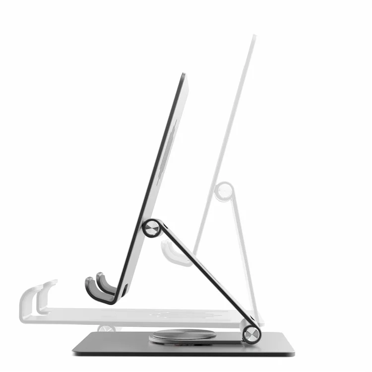 MOMAX KH5 360-degree Rotating Foldable Phone Stand for Desktop Portable Phone Holder Support Adjustable View Angle Compatible with iPhone/iPad - Space Grey
