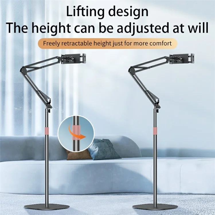YESIDO C295 Holder Floor Stand Aluminum Alloy Lazy Phone Phone Bracket