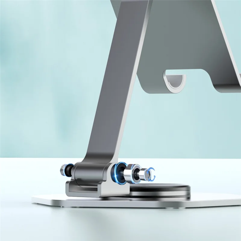 YY-020 360 Degree Rotating Folding Phone Bracket Aluminum Alloy Tablet Stand - Black