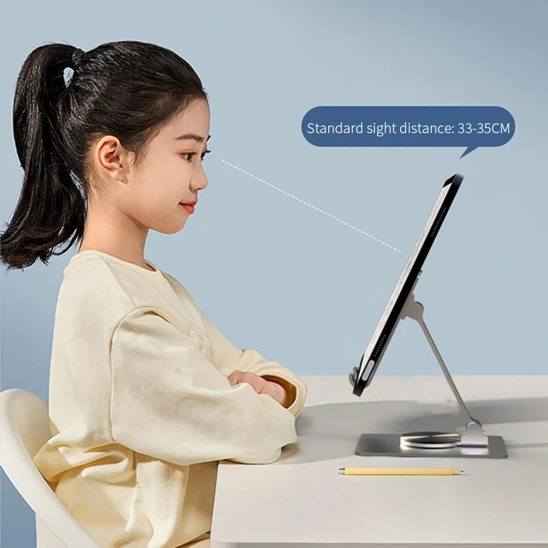 YY-022 Desktop Phone Tablet Holder Stand 360-Degree Rotatable Aluminum Alloy Bracket - Grey