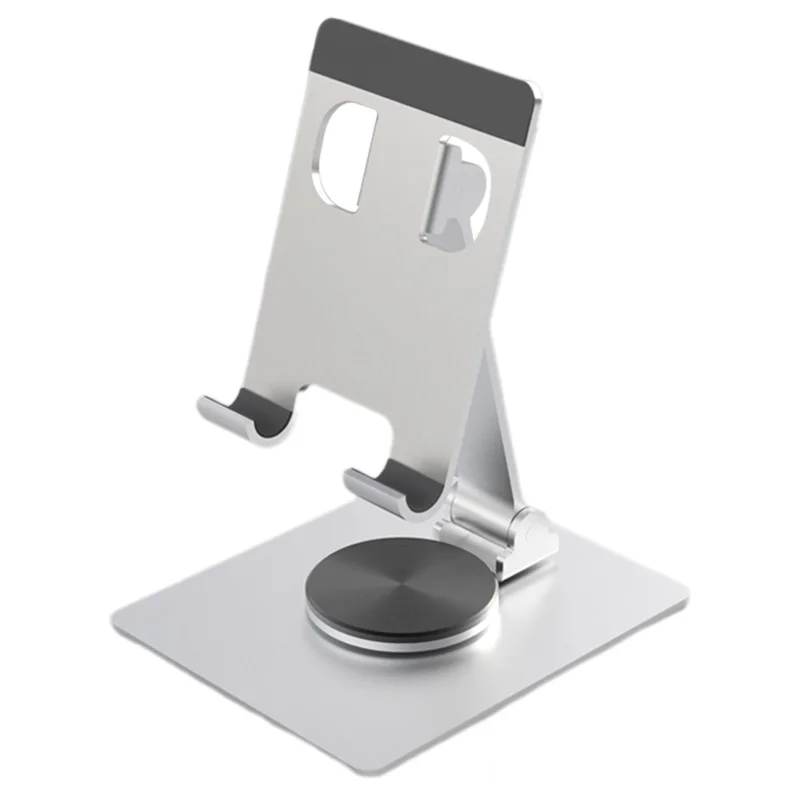 Suporte de mesa para telefone e tablet YY-022 360 graus rotativo - Prata