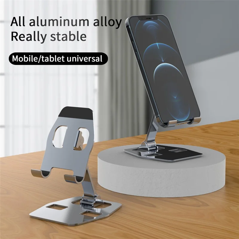 YY-018 Faltbarer Desktop-Telefonhalter für Tablets - Grau