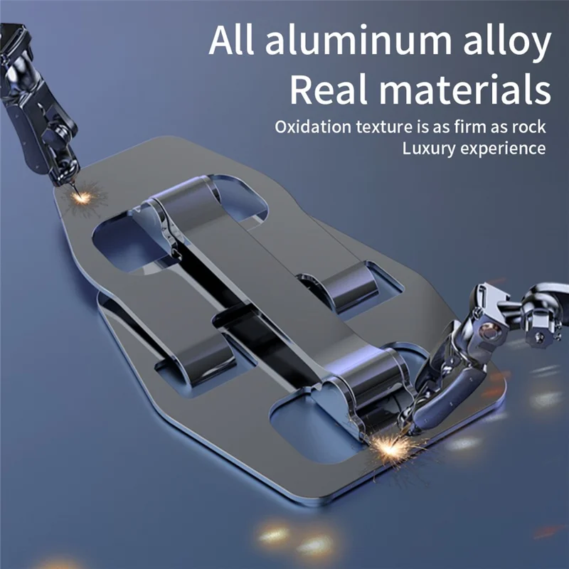 YY-018 Foldable Desktop Phone Tablet Holder Stand Aluminum Alloy Cellphone Bracket - Gold