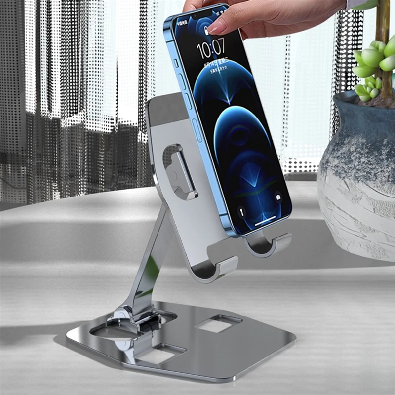 YY-018 Foldable Desktop Phone Tablet Holder Stand Aluminum Alloy Cellphone Bracket - Gold