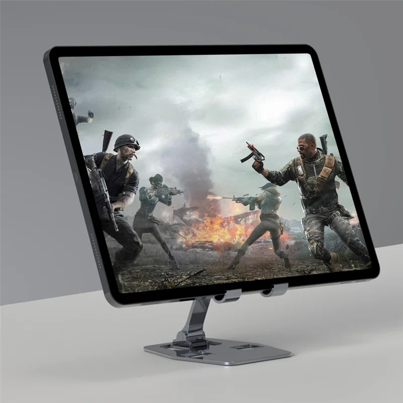 YY-018 Foldable Desktop Phone Tablet Holder Stand Aluminum Alloy Cellphone Bracket - Gold