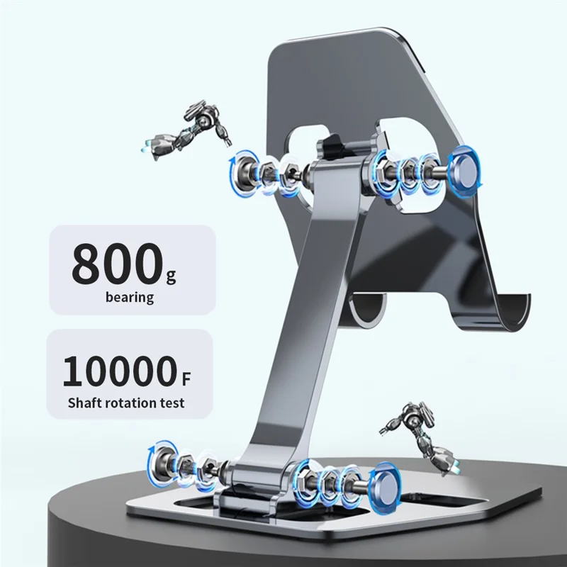 YY-018 Foldable Desktop Phone Tablet Holder Stand Aluminum Alloy Cellphone Bracket - Rose Gold