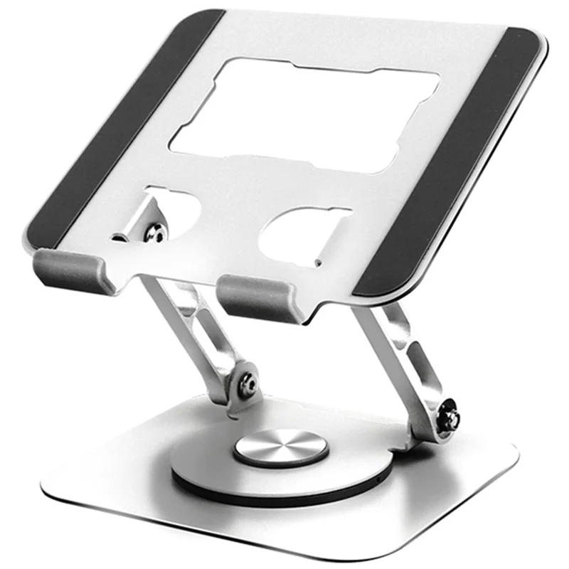 P2039 Desktop Stand Holder Alloy Steel 7-12 inch Tablet PC Support Mount with Hollow-Out Design - Silver