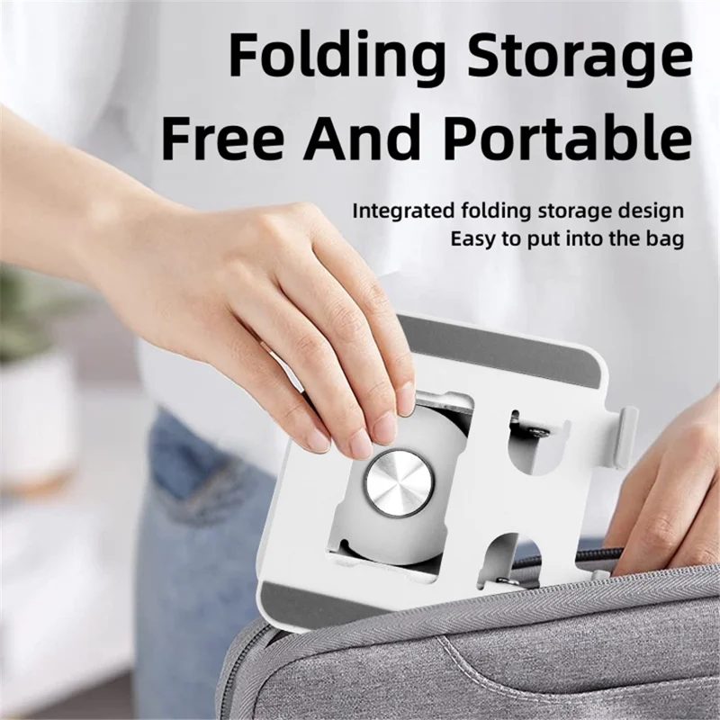 P2039 Desktop Stand Holder Alloy Steel 7-12 inch Tablet PC Support Mount with Hollow-Out Design - Silver