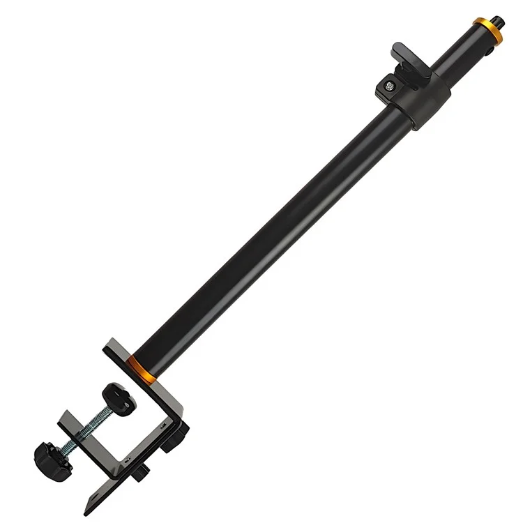 B040 Clip-On Camera Phone Live Streaming Stand en métal avec tige rétractable et interface à vis 1/4