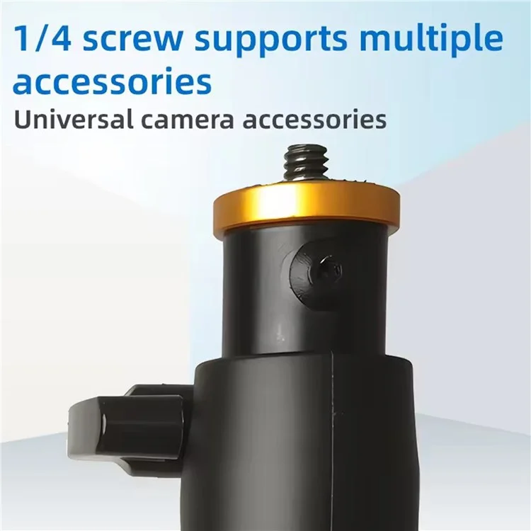 B040 Clip-On Camera Phone Live Streaming Stand en métal avec tige rétractable et interface à vis 1/4
