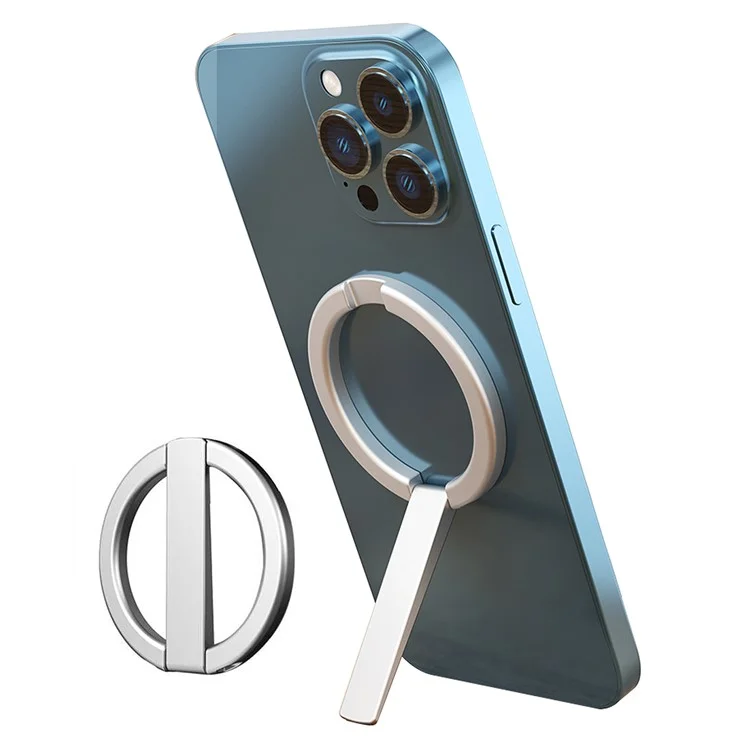 AHASTYLE WG74 Phone Kickstand Compatible with MagSafe Zinc Alloy Phone Holder - Silver