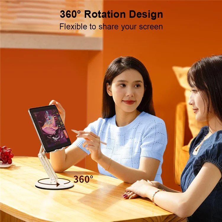 XUNDD XDHO-034 Rotation Tablet Stand Holder Desktop Mount Display Holder - Silver
