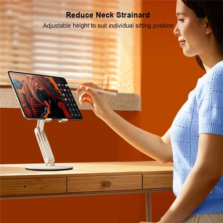 XUNDD XDHO-034 Rotation Tablet Stand Holder Desktop Mount Display Holder - Silver